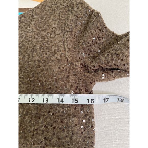 Alice + Olivia Nala Sequined Dress in Chocolate (Brown) Size XS-S - Picture 4 of 6